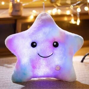 Colorful Night Star light Plush Pillow
